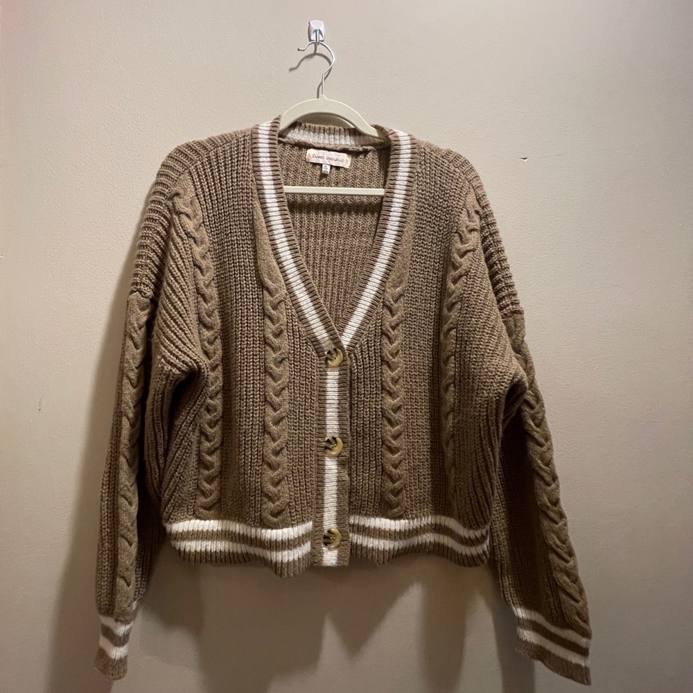 BROWN SWEATER CARDIGAN